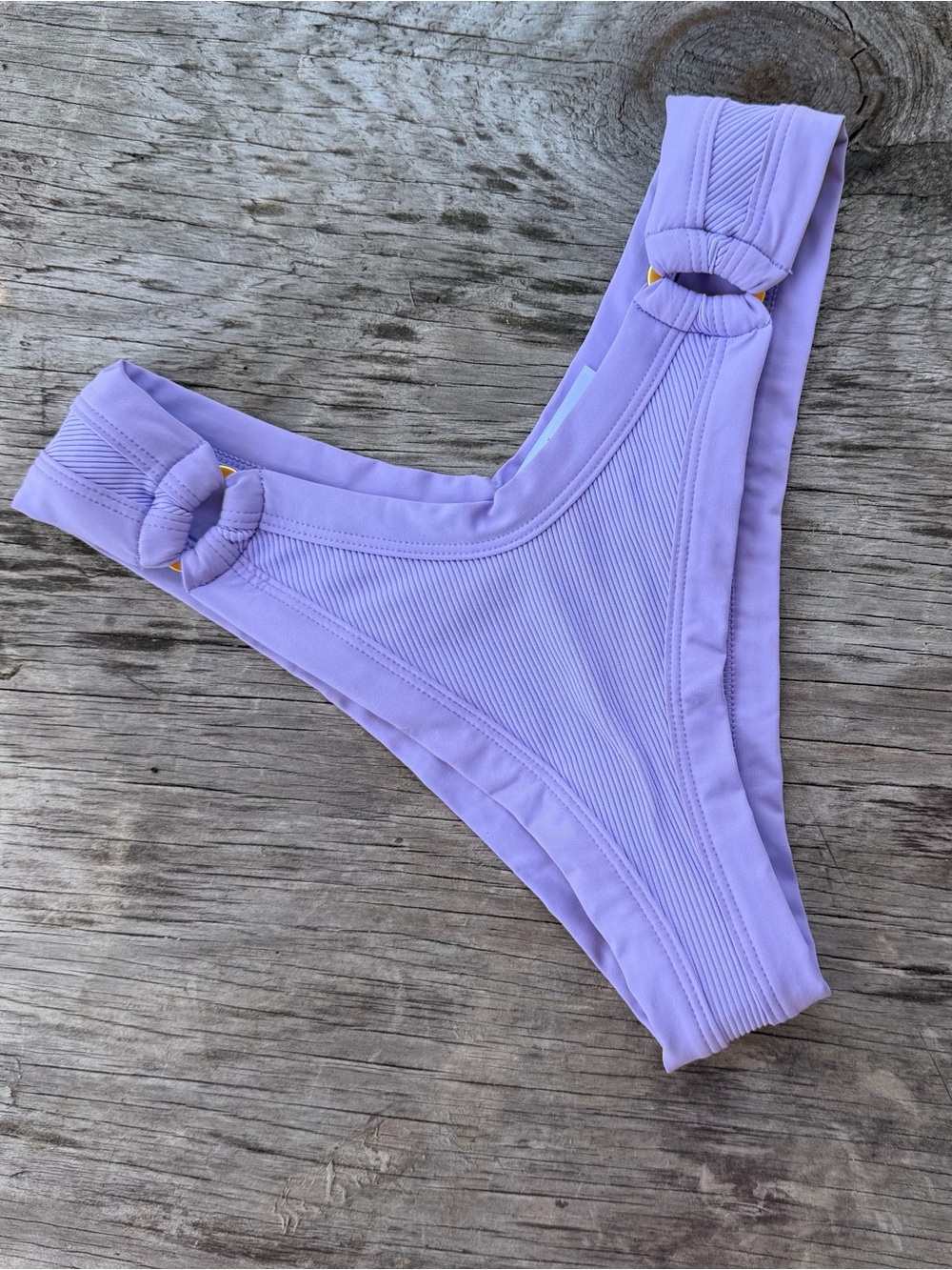 l*space Wisteria Ribbed Bikini Bottom with Ring Details